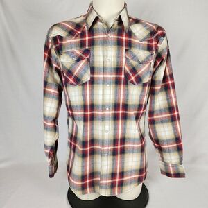 Ditch Plains Plaid Western Shirt (XXL)